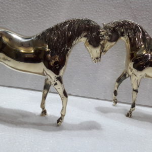 Antique Brass Horse Sculpture