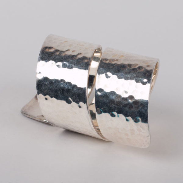Hammered Napkin Ring in silver plating