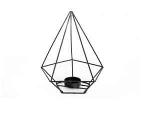 Candle holder in black