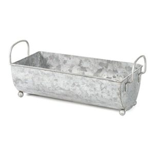 Galvanized planter tub